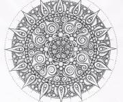 Coloriage et dessins gratuit Mandala Anti-Stress étoile à imprimer