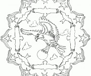 Coloriage Mandala Aigle