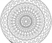 Coloriage et dessins gratuit Mandala Adulte  à colorier à imprimer