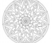 Coloriage et dessins gratuit Mandala adulte facile à imprimer