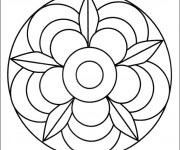 Coloriage et dessins gratuit Mandala Fleur couleur à imprimer