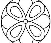 Coloriage et dessins gratuit Mandala Fleur Facile à imprimer