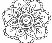 Coloriage et dessins gratuit Mandala Fleurs à colorier à imprimer