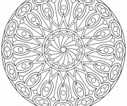 Coloriage et dessins gratuit Mandala Art stylisé à imprimer