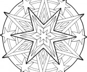 Coloriage Mandala Noel vectoriel
