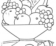 Coloriage et dessins gratuit Fruits sur la table à imprimer
