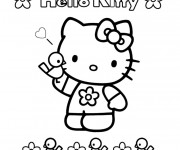 Coloriage Facile Hello Kitty