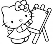 Coloriage Hello Kitty magique