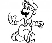 Coloriage et dessins gratuit Luigi court à imprimer
