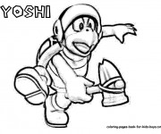 Coloriage Nintendo Yoshi Mario
