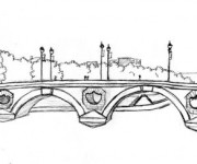 Coloriage Pont à Paris