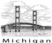 Coloriage Pont Michigan