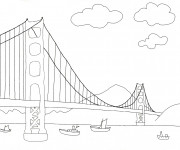 Coloriage et dessins gratuit Un Pont en perspective à imprimer