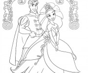 Coloriage Portrait de Prince et de Princesse