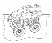 Coloriage et dessins gratuit camion de rallye à imprimer