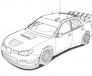 Coloriage Voiture de Rallye WRC
