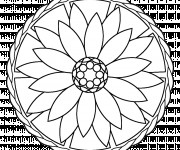 Coloriage Relaxant Mandala Fleur