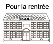 Coloriage et dessins gratuit École Pour La Rentrée à imprimer