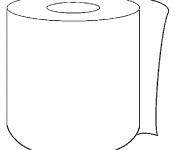 Coloriage Salle de Bain Papier de Toilette