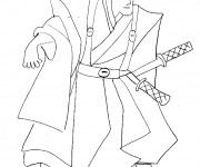 Coloriage et dessins gratuit Samourai Japonais à imprimer