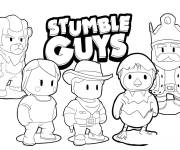 Coloriage et dessins gratuit Image personnages Stumble Guys stylé à imprimer