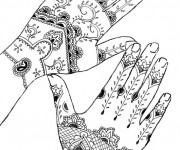 Coloriage et dessins gratuit Tatouage sur Mains à imprimer