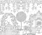 Coloriage et dessins gratuit Jardin Adulte européenne à imprimer
