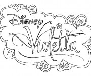 Coloriage Affiche Violetta Disney