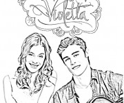 Coloriage et dessins gratuit Violetta et Leon à imprimer