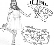 Coloriage Violetta Musique