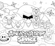 Coloriage et dessins gratuit Affiche de Jeu Angry Birds à imprimer