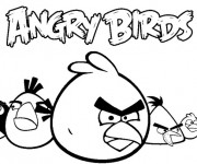 Coloriage Angry Birds à décorer