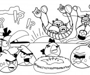 Coloriage et dessins gratuit Angry Birds maternelle à imprimer