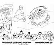 Coloriage et dessins gratuit Angry Birds pour Les Petits à imprimer