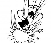 Coloriage et dessins gratuit Astroboy en combat à imprimer
