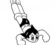 Coloriage et dessins gratuit Astroboy fonce à imprimer