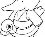 Coloriage Babar: Flore