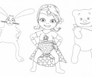 Coloriage Bebe Lilly avec ses amis