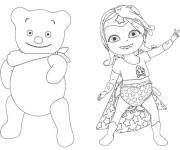 Coloriage et dessins gratuit Bebe Lilly et son ourson à imprimer