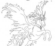 Coloriage et dessins gratuit Bella Sara cheval qui saute à imprimer