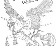 Coloriage et dessins gratuit Bella Sara cheval volant à imprimer