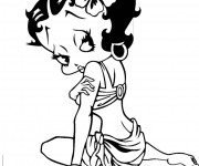 Coloriage et dessins gratuit Betty Boop en ligne à imprimer