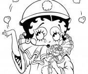 Coloriage et dessins gratuit Betty Boop en mode Cloon à imprimer
