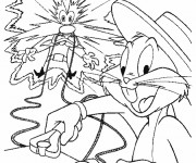 Coloriage Bugs Bunny dessin animé gratuit