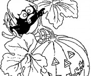 Coloriage et dessins gratuit Calimero Halloween à imprimer