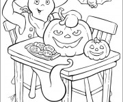 Coloriage Casper en Halloween