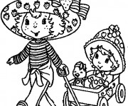 Coloriage et dessins gratuit Charlotte aux fraises dessin animé à imprimer