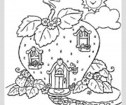 Coloriage et dessins gratuit Maison de charlotte aux fraises à imprimer