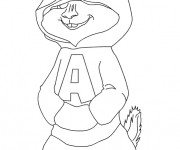 Coloriage et dessins gratuit Alvin et les Chipmunks dessin animé à imprimer