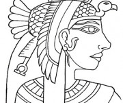 Coloriage et dessins gratuit Cleopatre La reine égystienne à imprimer